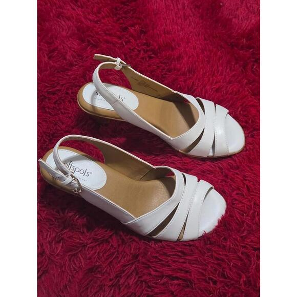 Softspots Niema Women’s White Leather Slingback Shoes  7.5WW – Excellent Cond - Picture 4 of 6